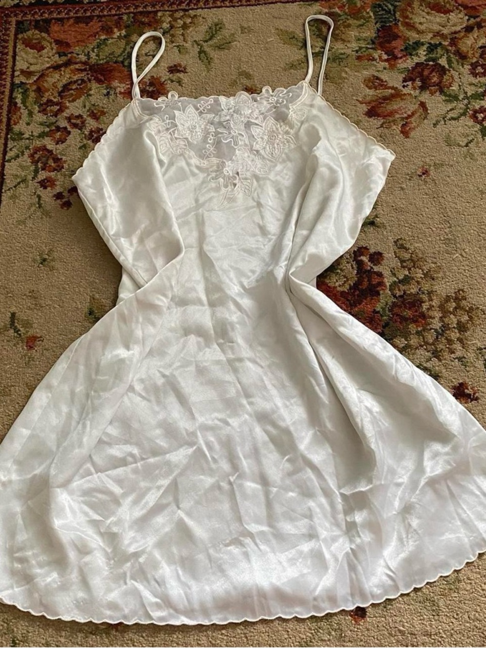 Windsong Collection white lingerie slip dress